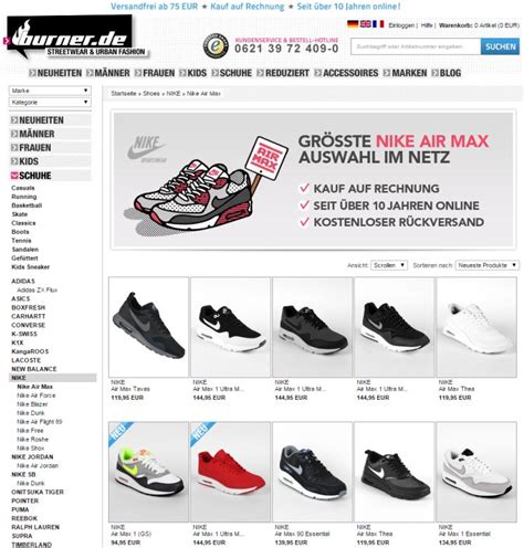 NIKE Air Max günstig auf Rechnung bestellen und später bezahlen